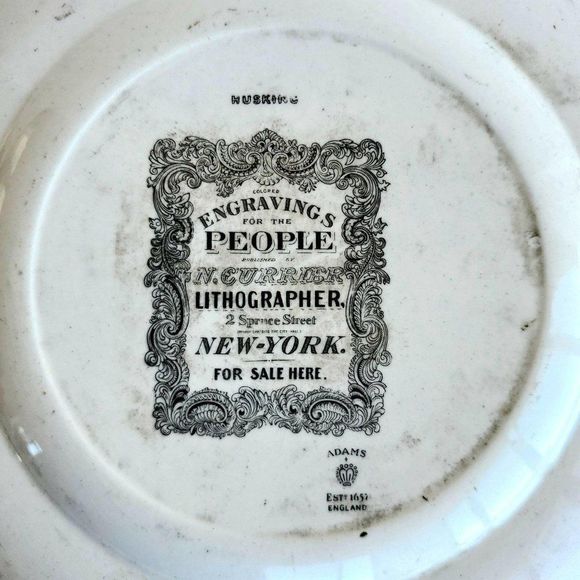 Currier & Ives Adams Plate Husking, Colored Plate - Picture 4 of 8